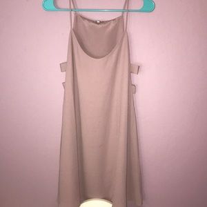 Mauve dress with side cut outs